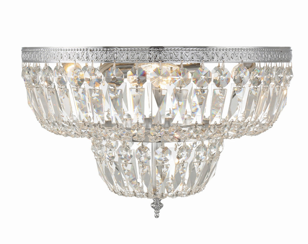 Crystorama - 718-CH-CL-MWP - Four Light Flush Mount - Waltham - Polished Chrome