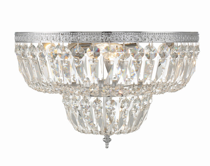 Crystorama - 718-CH-CL-MWP - Four Light Flush Mount - Waltham - Polished Chrome