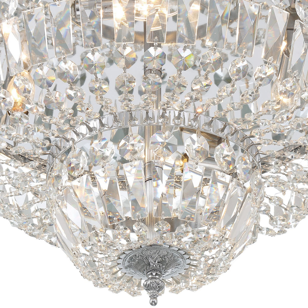 Crystorama - 718-CH-CL-MWP - Four Light Flush Mount - Waltham - Polished Chrome