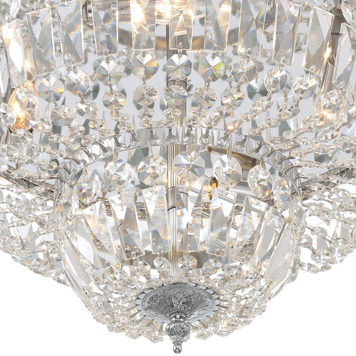 Crystorama - 718-CH-CL-MWP - Four Light Flush Mount - Waltham - Polished Chrome