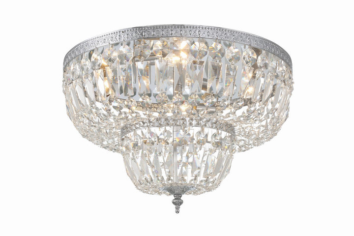 Crystorama - 718-CH-CL-MWP - Four Light Flush Mount - Waltham - Polished Chrome