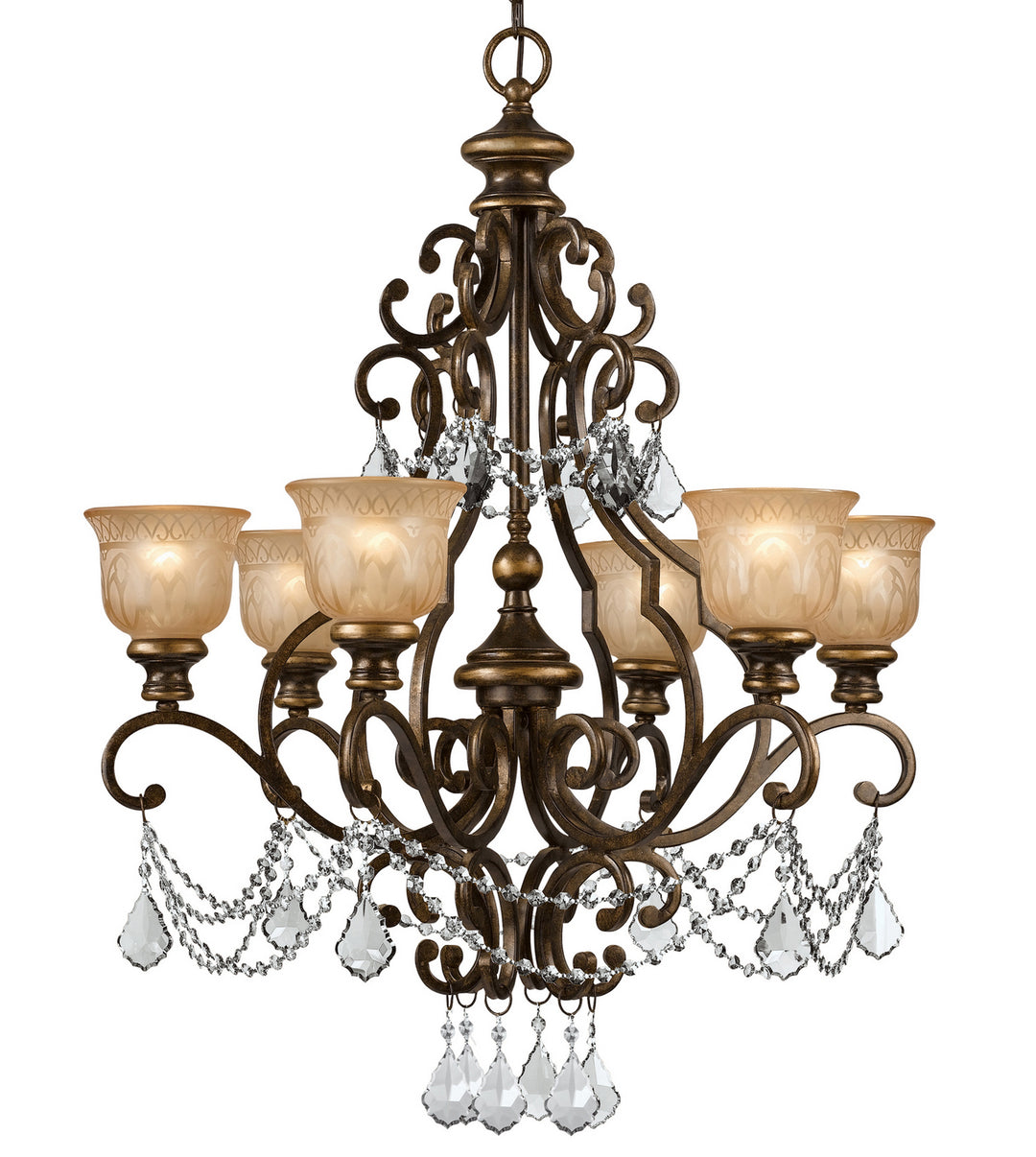 Norwalk Six Light Chandelier in Bronze Umber - available from The Lighting Shoppe, trusted by Canadian homeowners