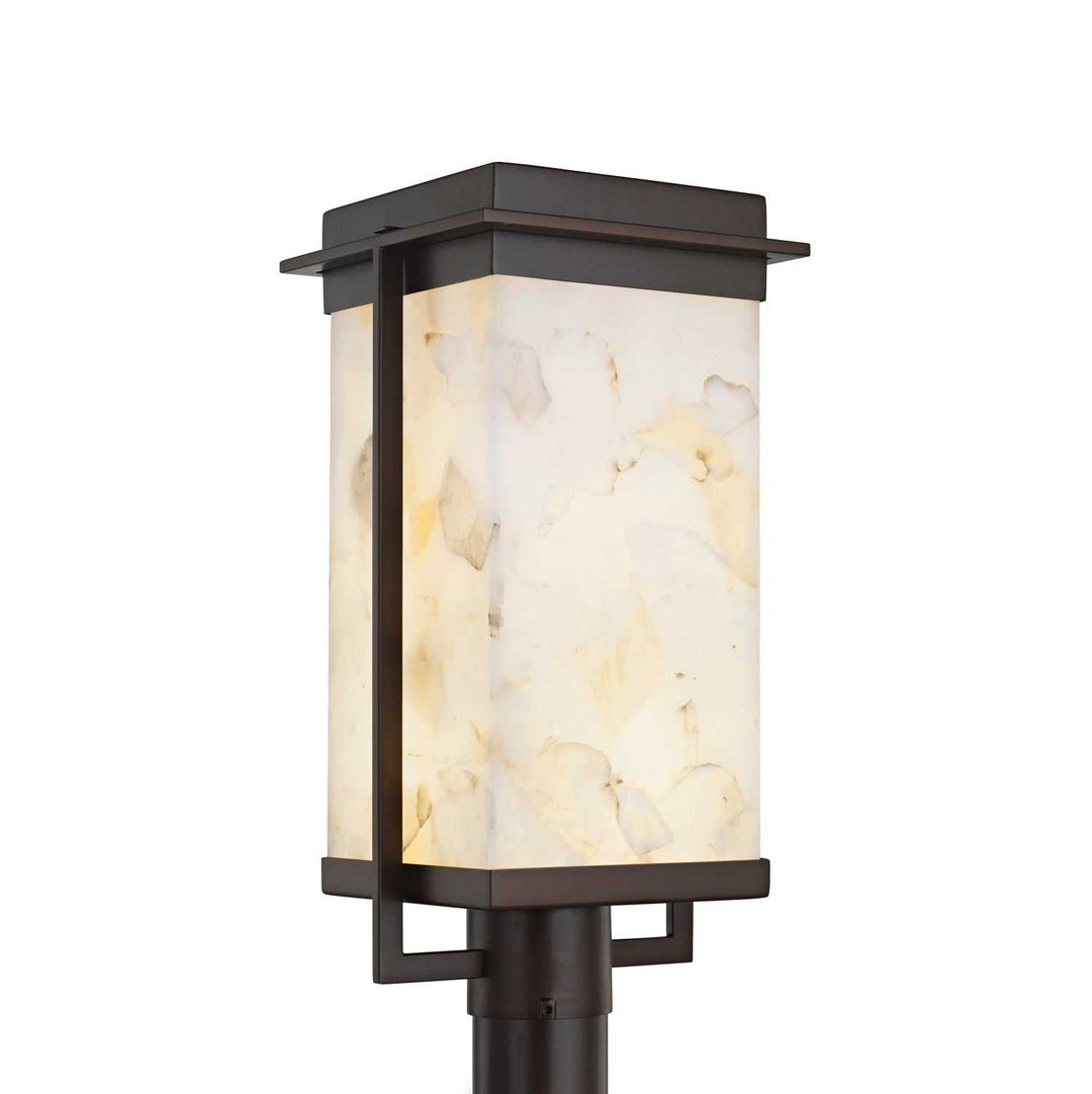 Alabaster Rocks LED Post Mount in Dark Bronze Justice Designs