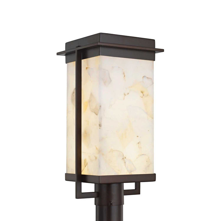 Alabaster Rocks LED Post Mount in Dark Bronze Justice Designs