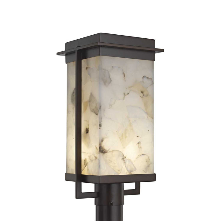 Alabaster Rocks LED Post Mount in Dark Bronze Justice Designs