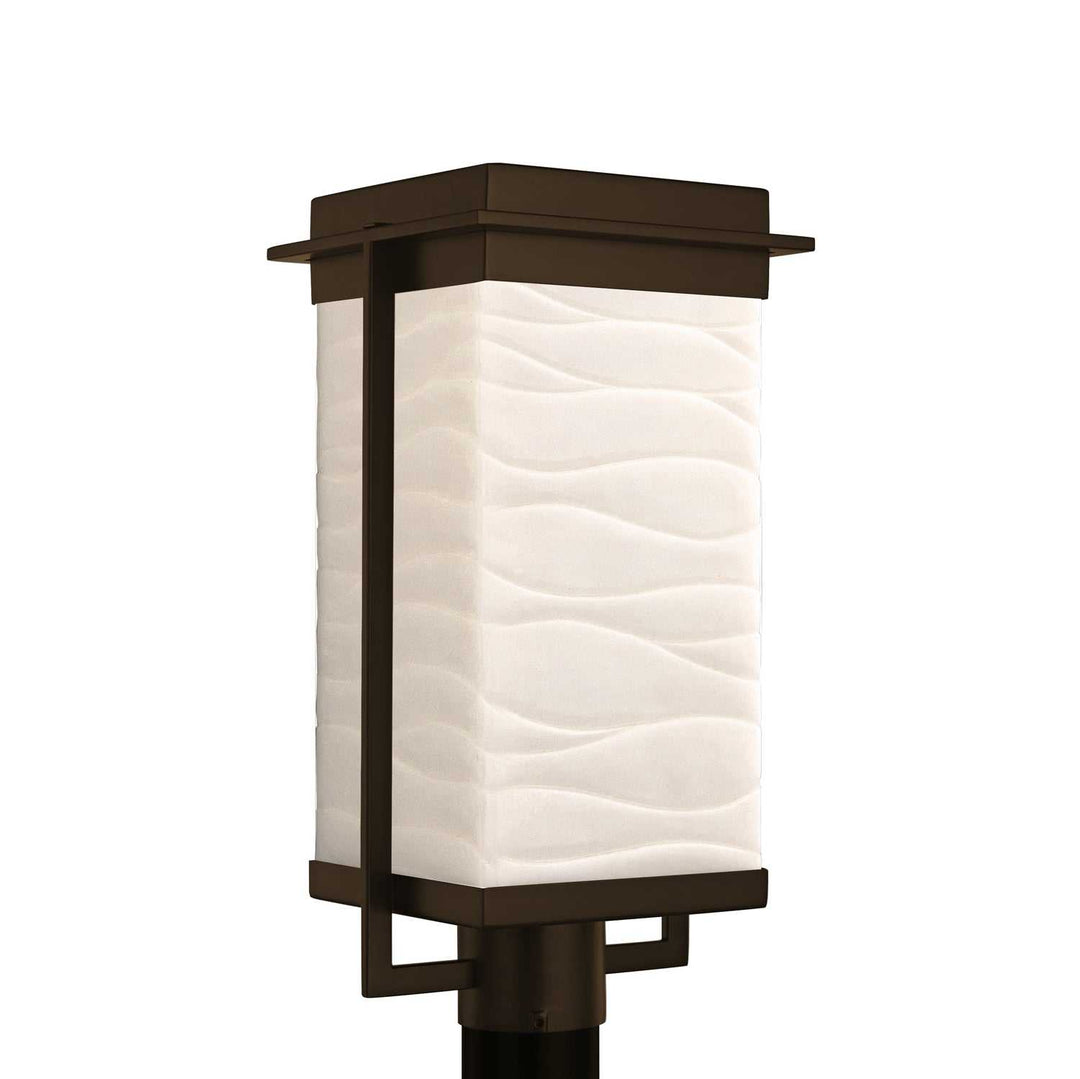 Porcelina LED Post Mount in Dark Bronze Justice Designs