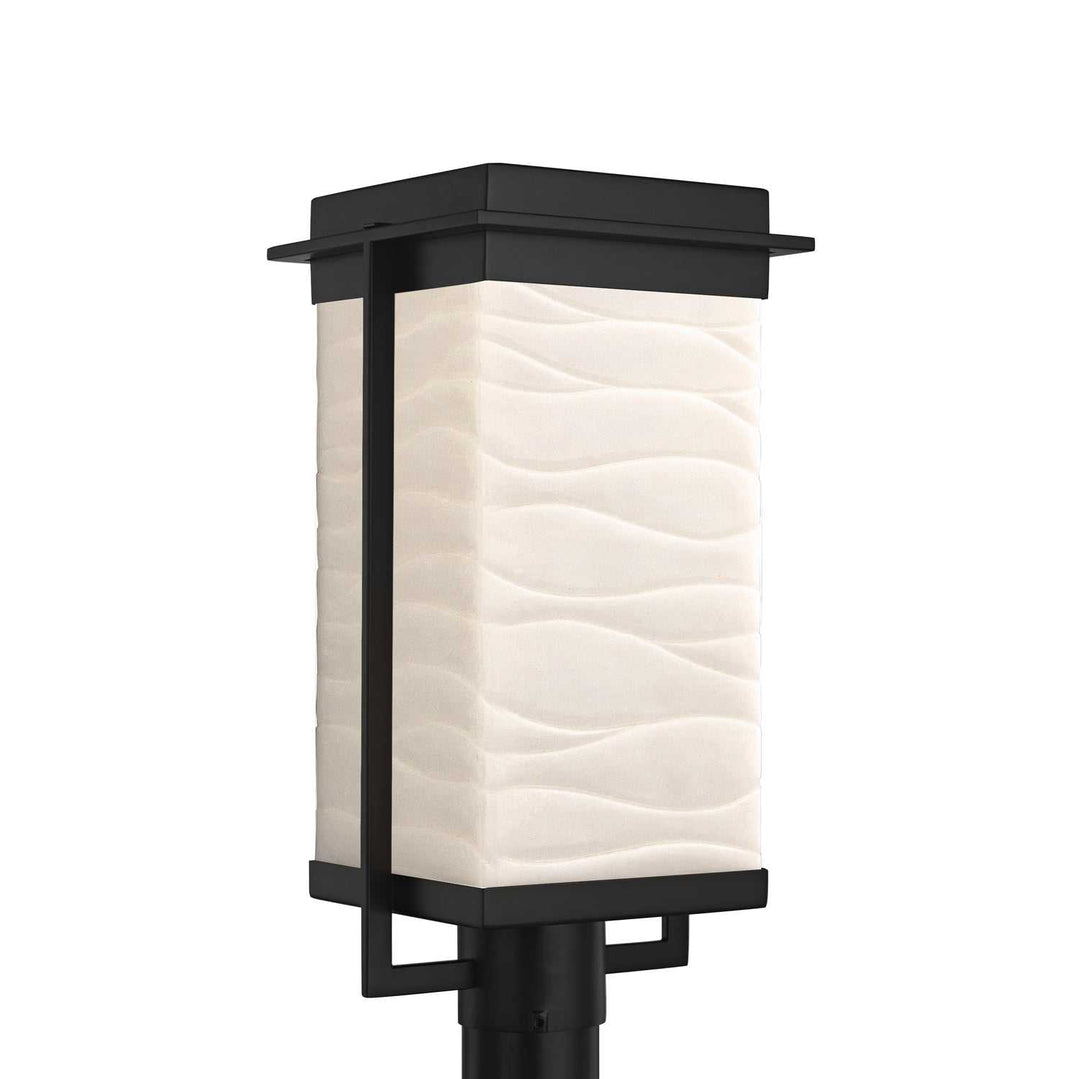 Porcelina LED Post Mount in Matte Black Justice Designs