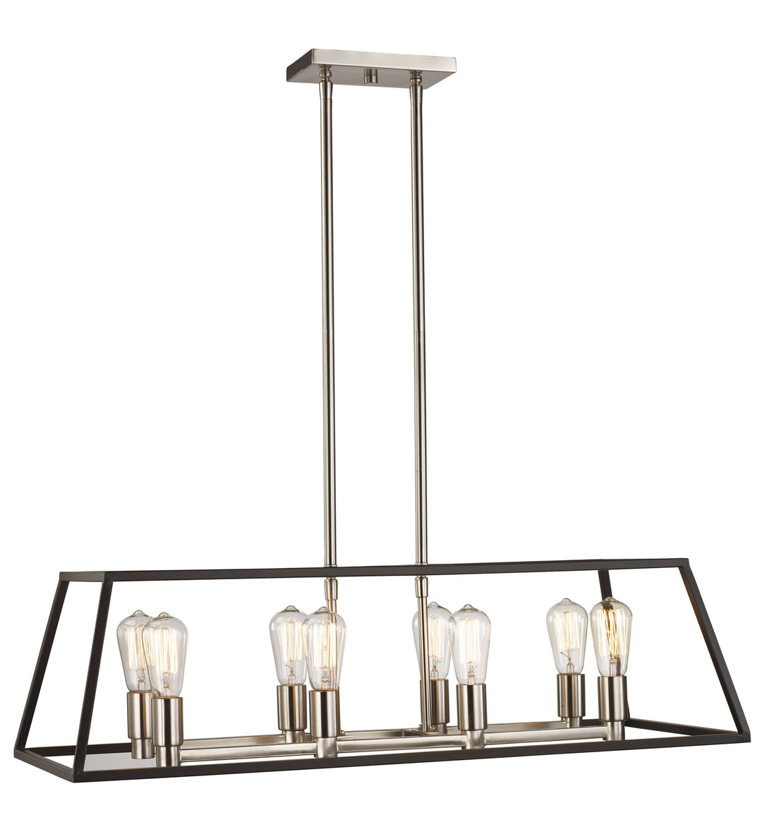 Eight Light Pendant in Black / Brushed Nickel - available from The Lighting Shoppe, trusted by Canadian homeowners