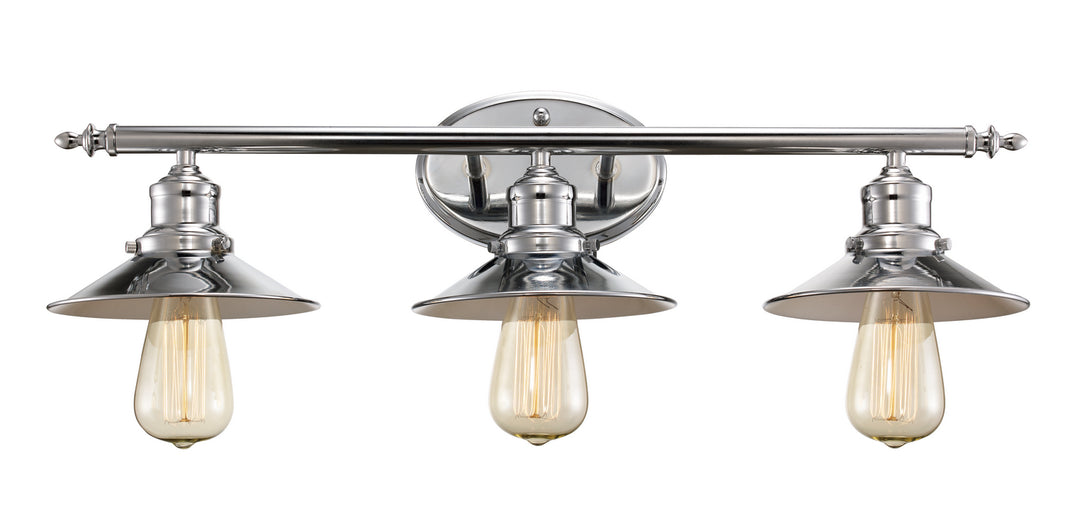 Griswald Three Light Vanity Bar in Polished Chrome - available from The Lighting Shoppe, trusted by Canadian homeowners