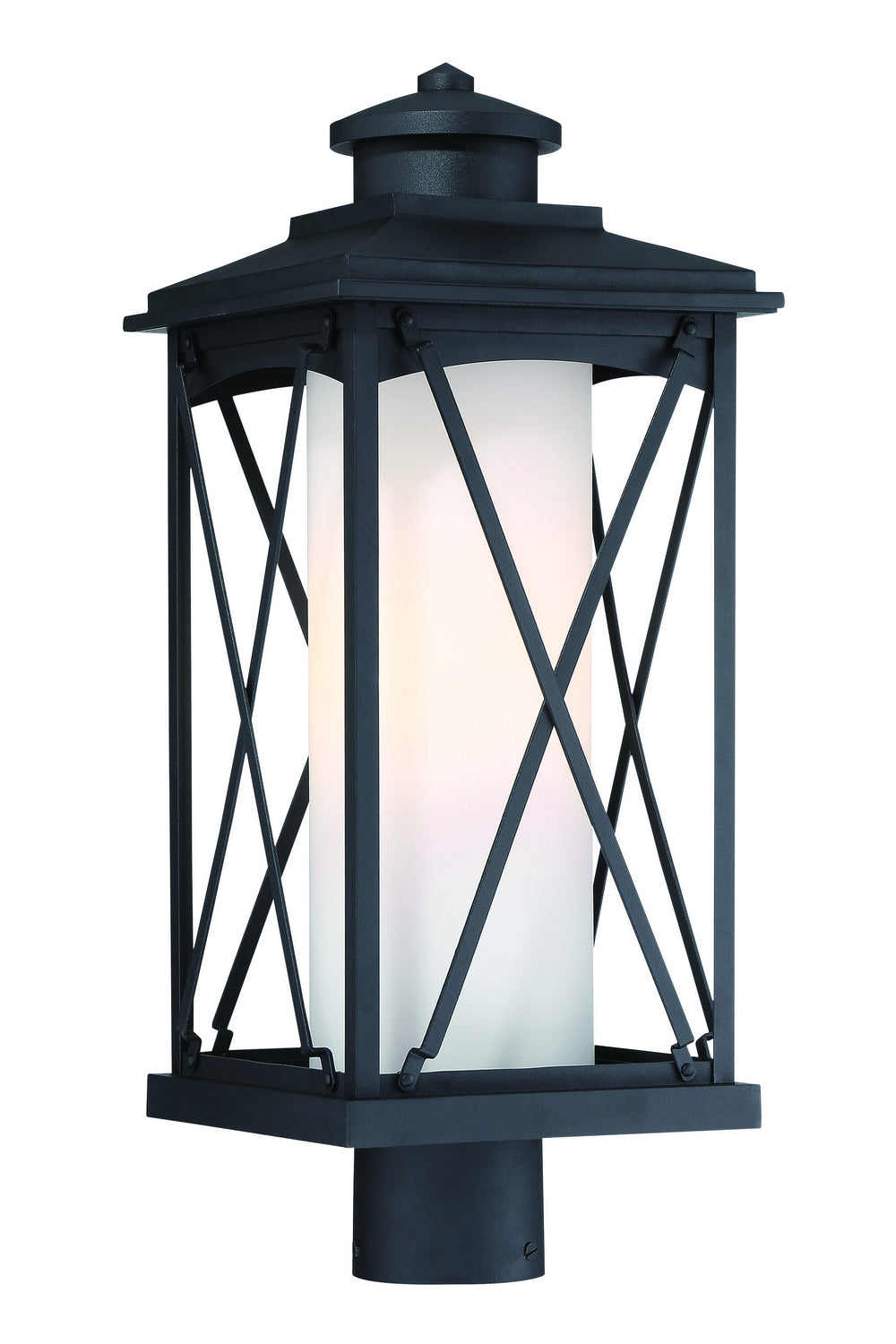 Lansdale One Light Outdoor Post Mount in Matte Black - available from The Lighting Shoppe, trusted by Canadian homeowners