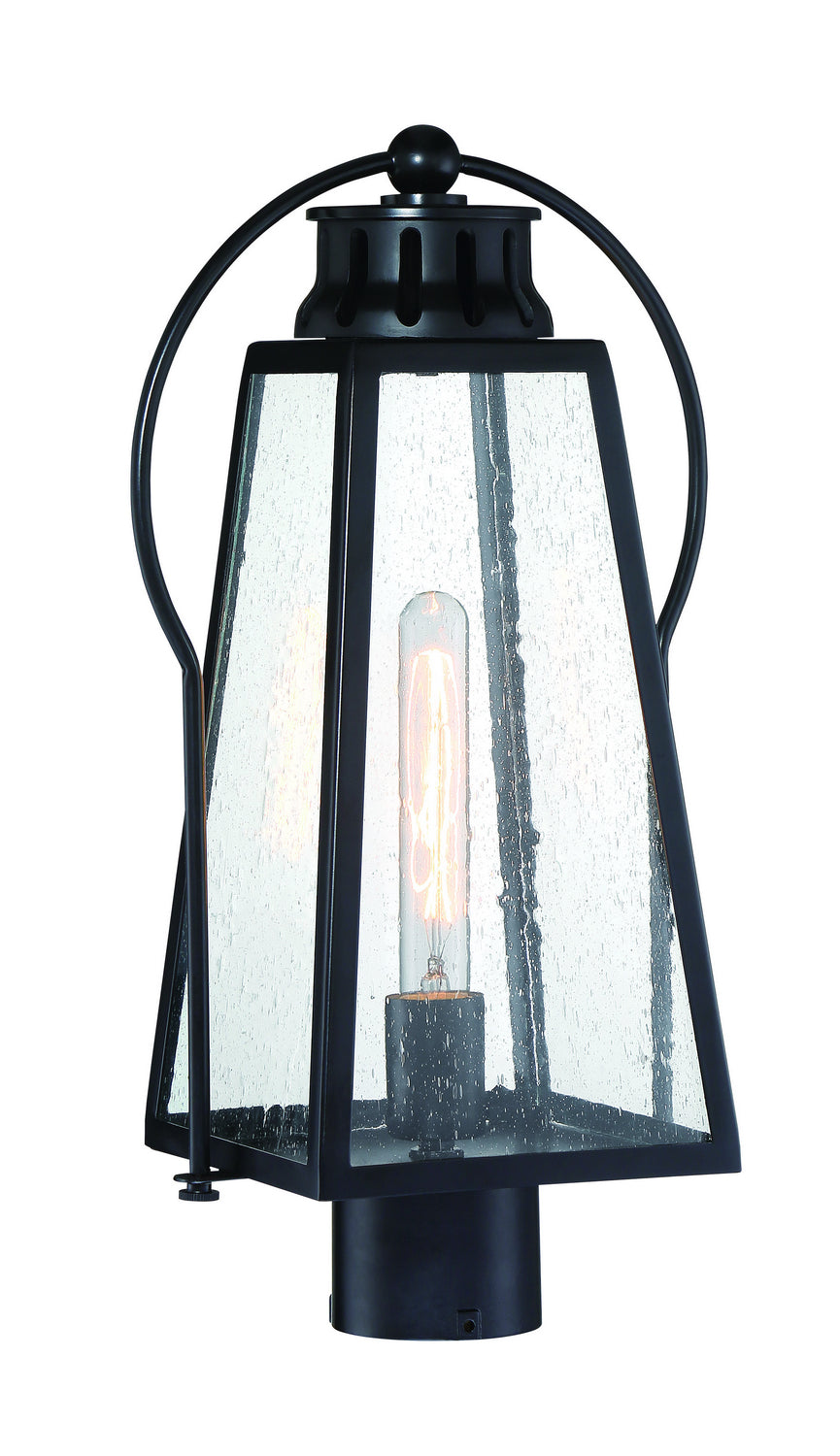 Halder Bridge One Light Outdoor Post Mount in Sand Black - available from The Lighting Shoppe, trusted by Canadian homeowners