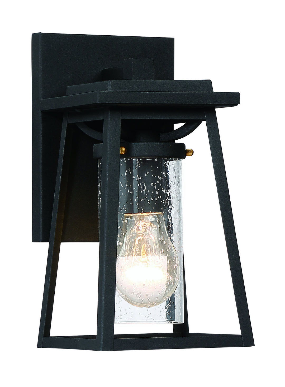 Lanister Court One Light Outdoor Lantern in Sand Black w/Gold Highllights - available from The Lighting Shoppe, trusted by Canadian homeowners