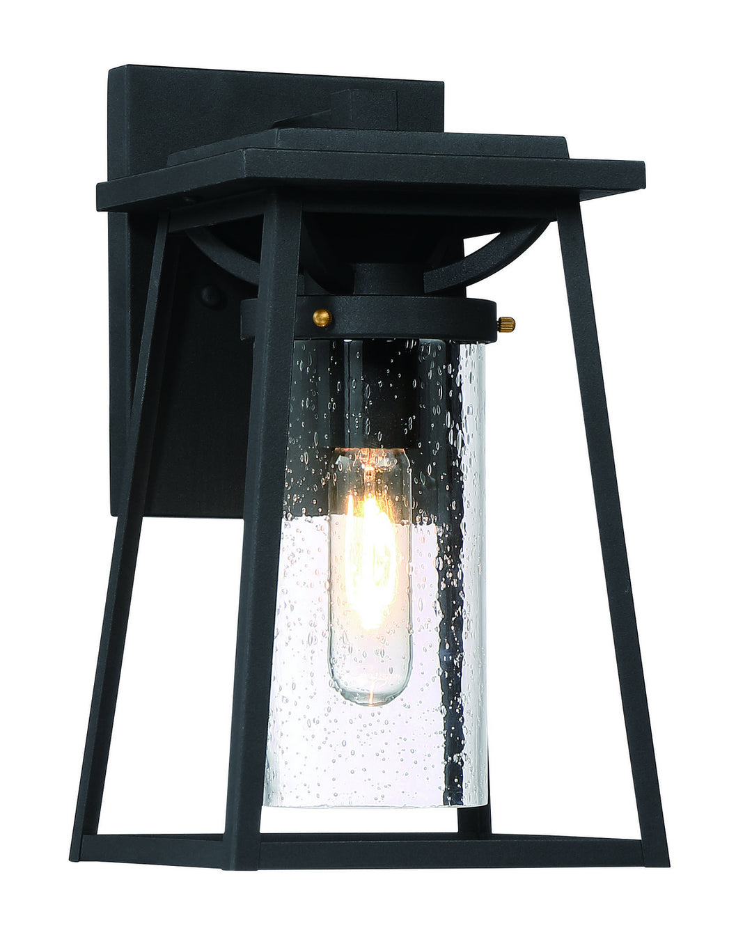 Lanister Court One Light Outdoor Lantern in Sand Black w/Gold Highllights - available from The Lighting Shoppe, trusted by Canadian homeowners
