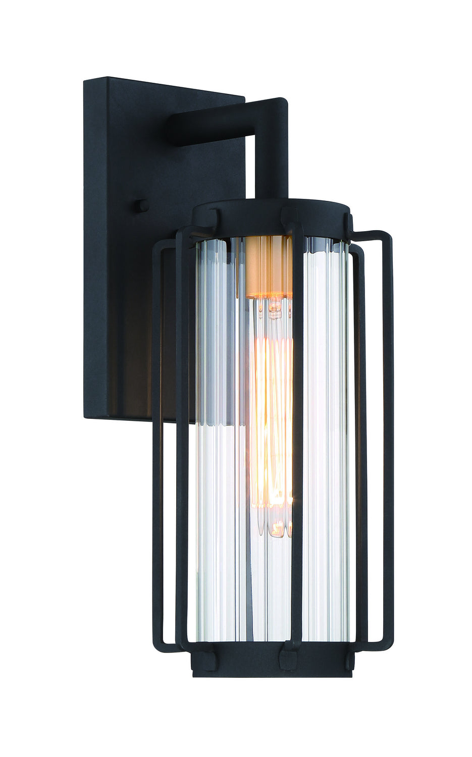 Avonlea One Light Outdoor Wall Mount in Sand Black w/Gold Highllights - available from The Lighting Shoppe, trusted by Canadian homeowners