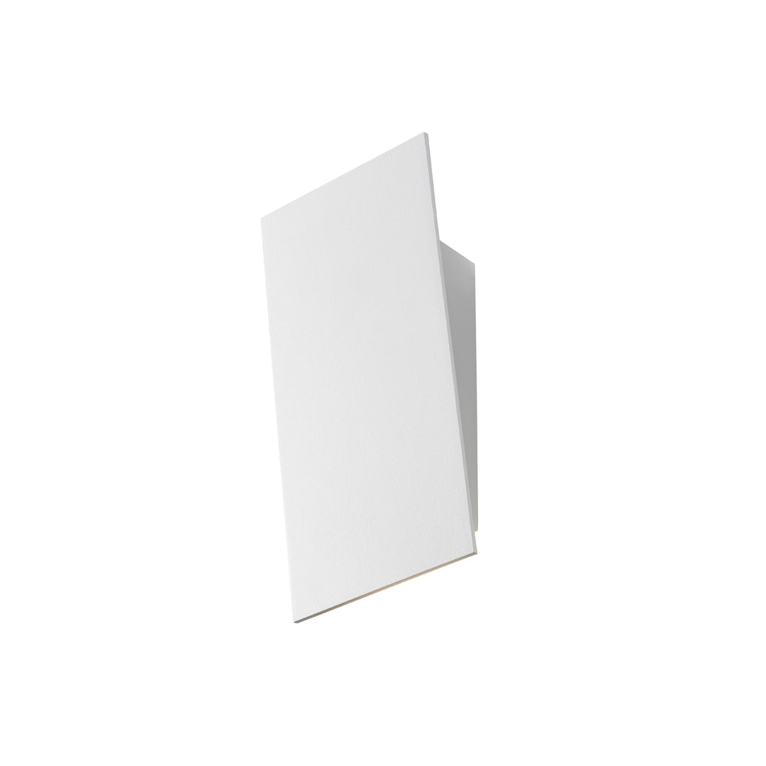 Angled Plane LED Wall Sconce in Textured White - available from The Lighting Shoppe, trusted by Canadian homeowners