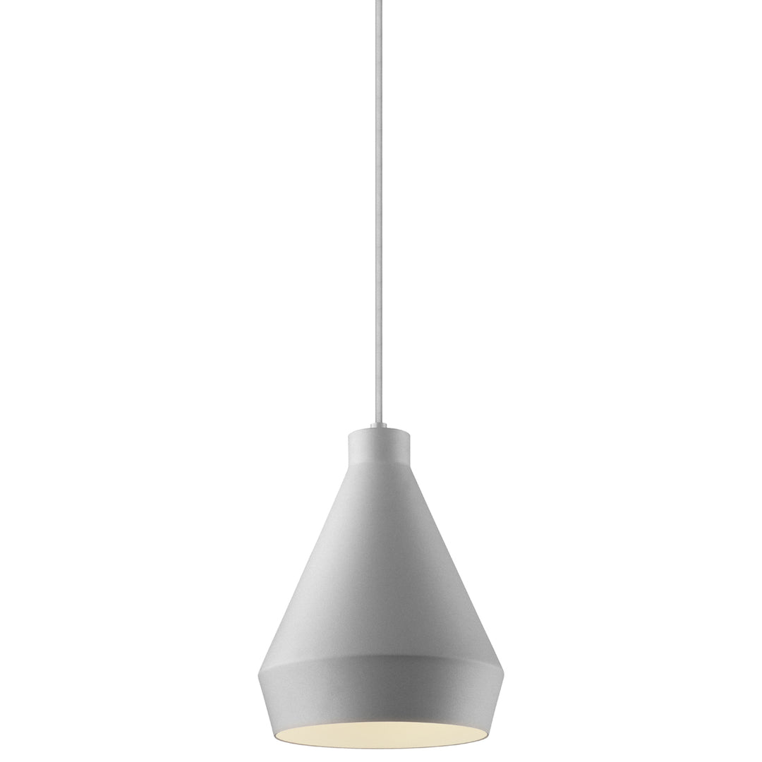 Koma One Light Pendant in Bright Satin Aluminum - available from The Lighting Shoppe, trusted by Canadian homeowners
