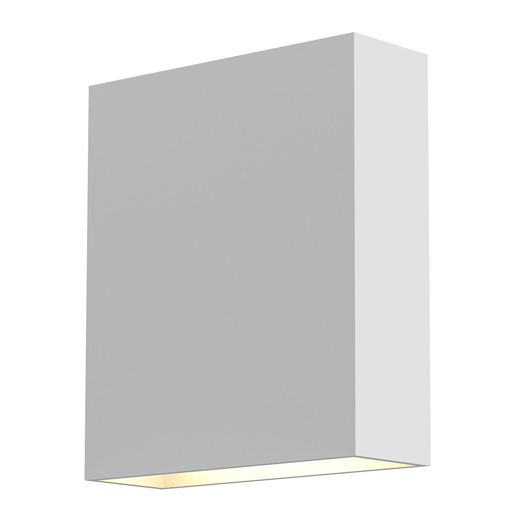 Flat Box LED Wall Sconce in Textured White - available from The Lighting Shoppe, trusted by Canadian homeowners