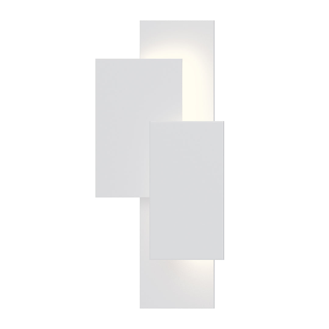 Offset Panels LED Wall Sconce in Textured White - available from The Lighting Shoppe, trusted by Canadian homeowners
