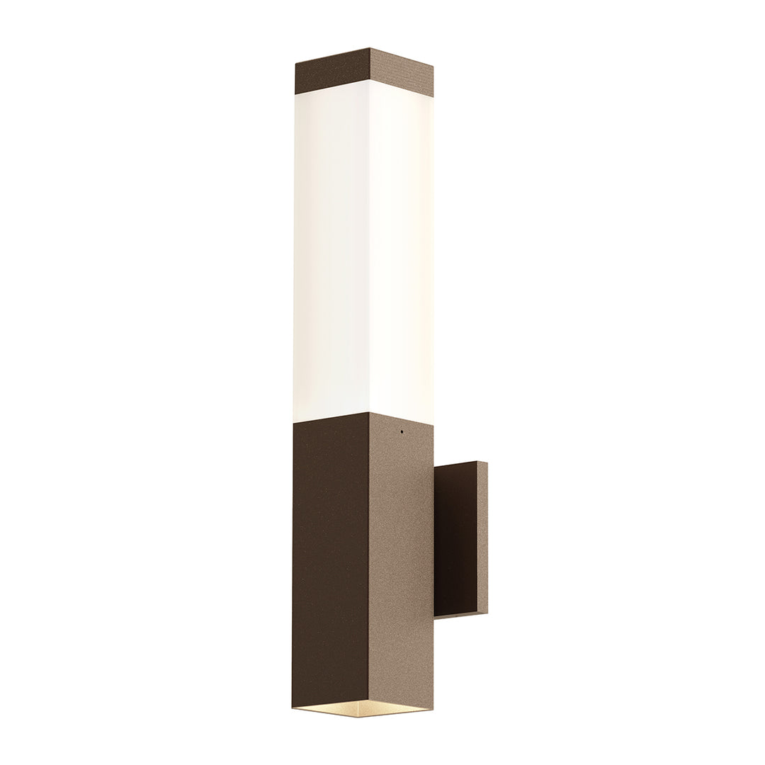Square Column LED Wall Sconce in Textured Bronze - available from The Lighting Shoppe, trusted by Canadian homeowners