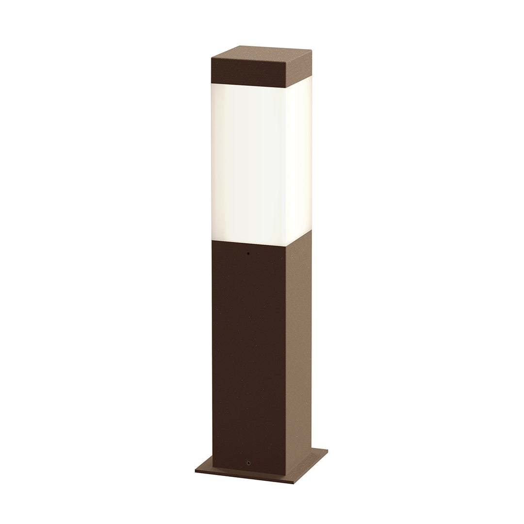 Square Column LED Bollard in Textured Bronze - available from The Lighting Shoppe, trusted by Canadian homeowners