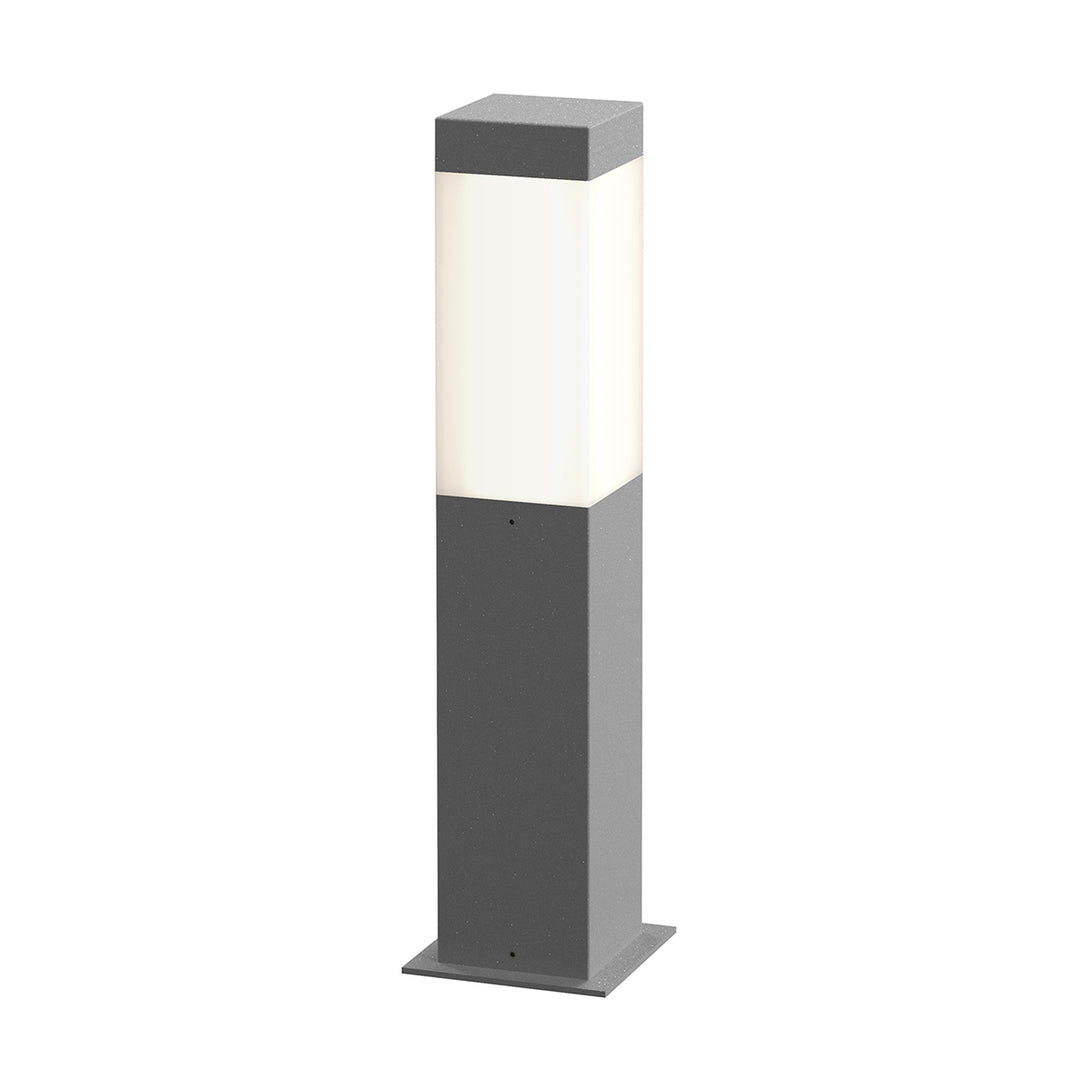 Square Column LED Bollard in Textured Gray - available from The Lighting Shoppe, trusted by Canadian homeowners