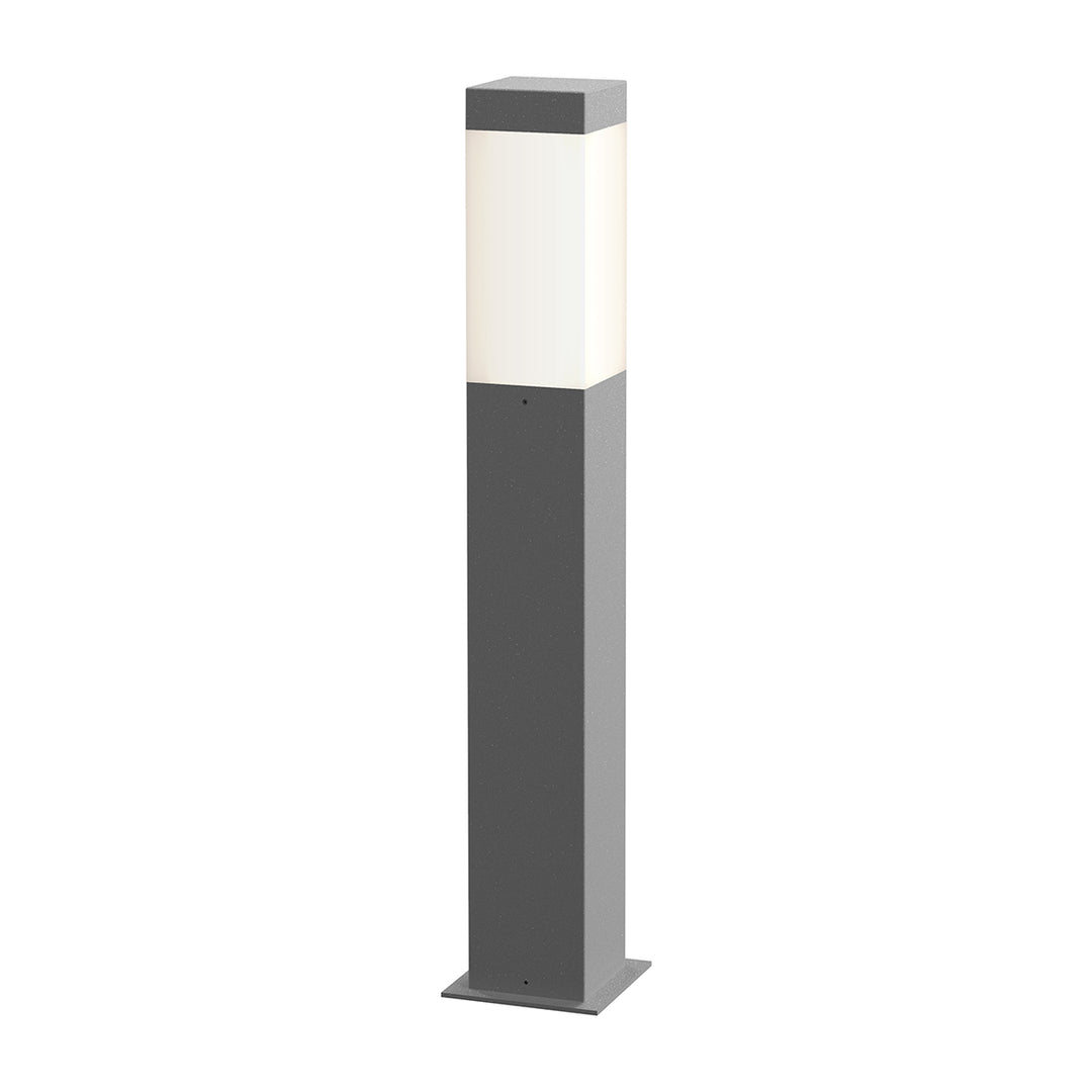 Square Column LED Bollard in Textured Gray - available from The Lighting Shoppe, trusted by Canadian homeowners