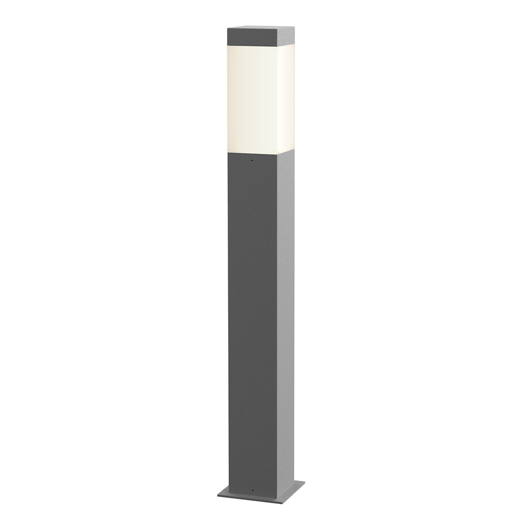 Square Column LED Bollard in Textured Gray - available from The Lighting Shoppe, trusted by Canadian homeowners