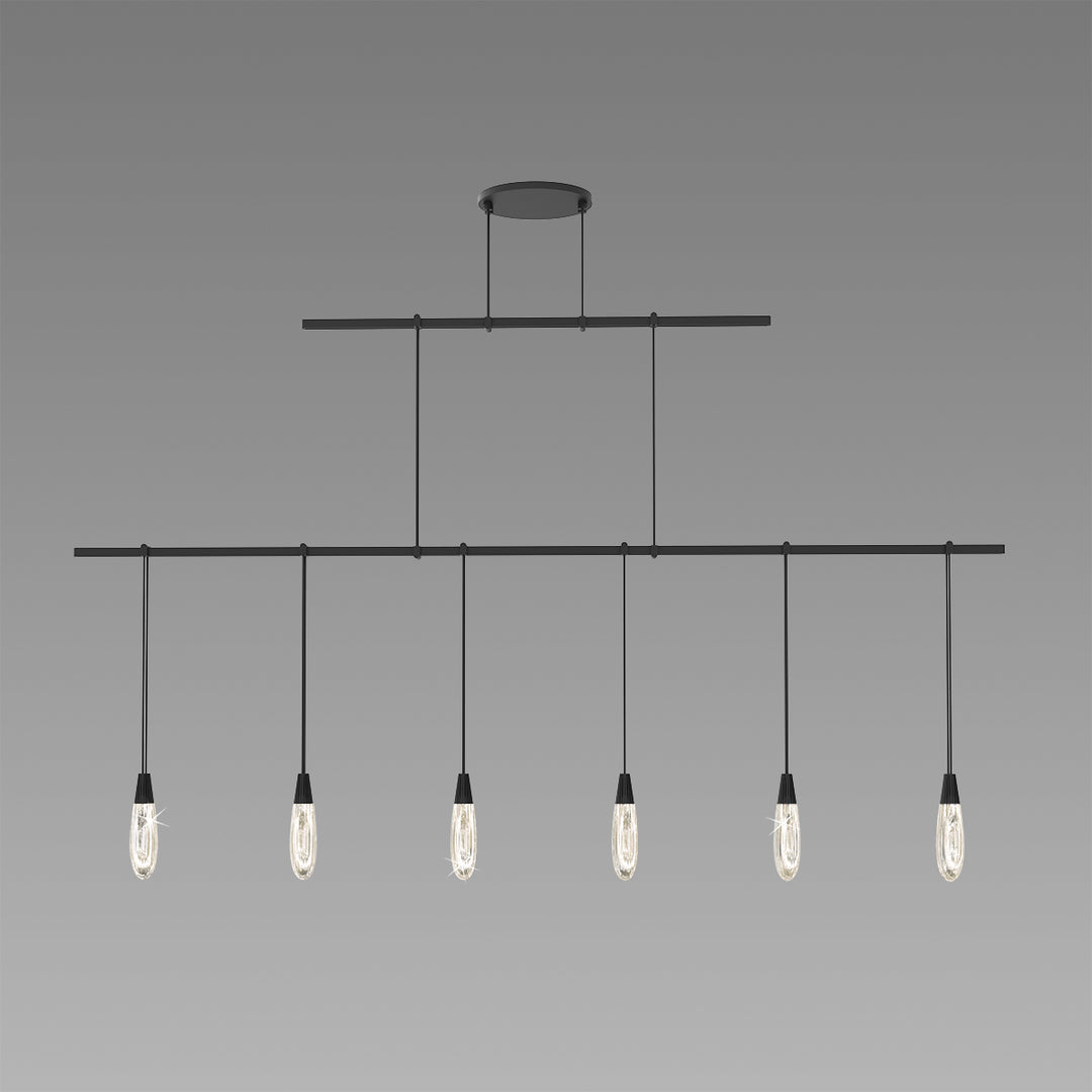 Suspenders Six Light Pendant in Satin Black - available from The Lighting Shoppe, trusted by Canadian homeowners