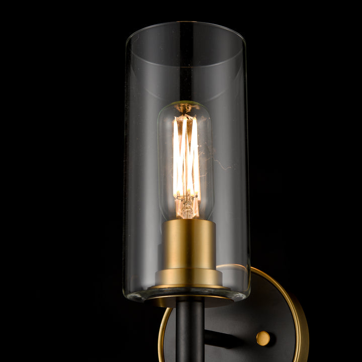 DVI Canada - DVP24722BR+GR-CL - Two Light Vanity - Barker - Brass And Graphite w/Clear Glass