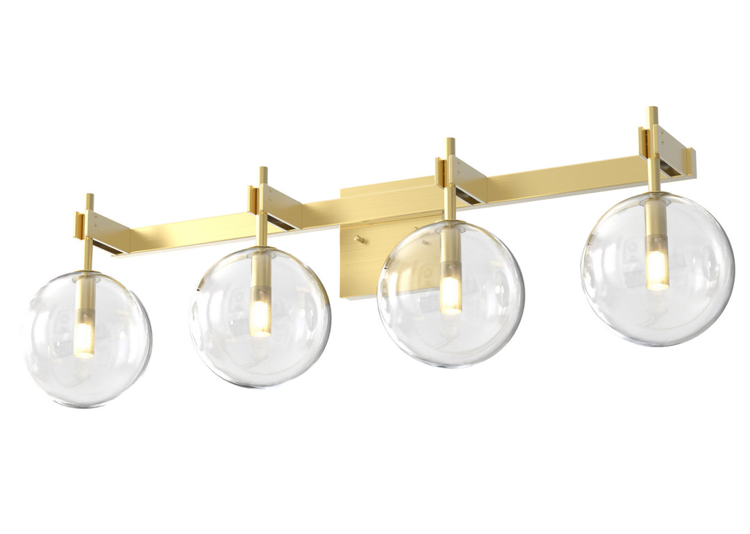 DVI Canada - DVP27044VBR-CL - Four Light Vanity - Courcelette - Venetian Brass w/Clear Glass