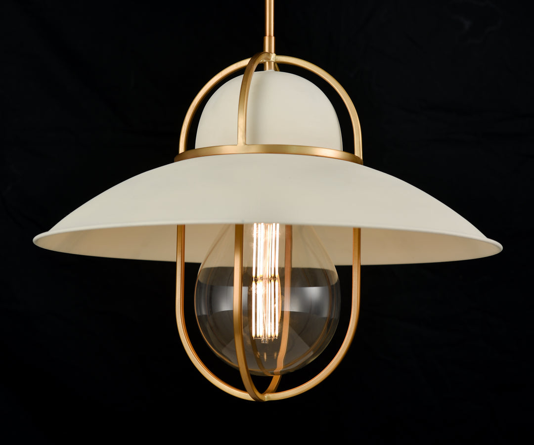 DVI Canada - DVP31005MW+VBR - One Light Pendant - Peggy'S Cove - Matte White And Venetian Brass