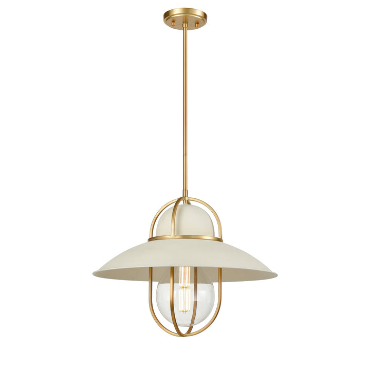 DVI Canada - DVP31005MW+VBR - One Light Pendant - Peggy'S Cove - Matte White And Venetian Brass