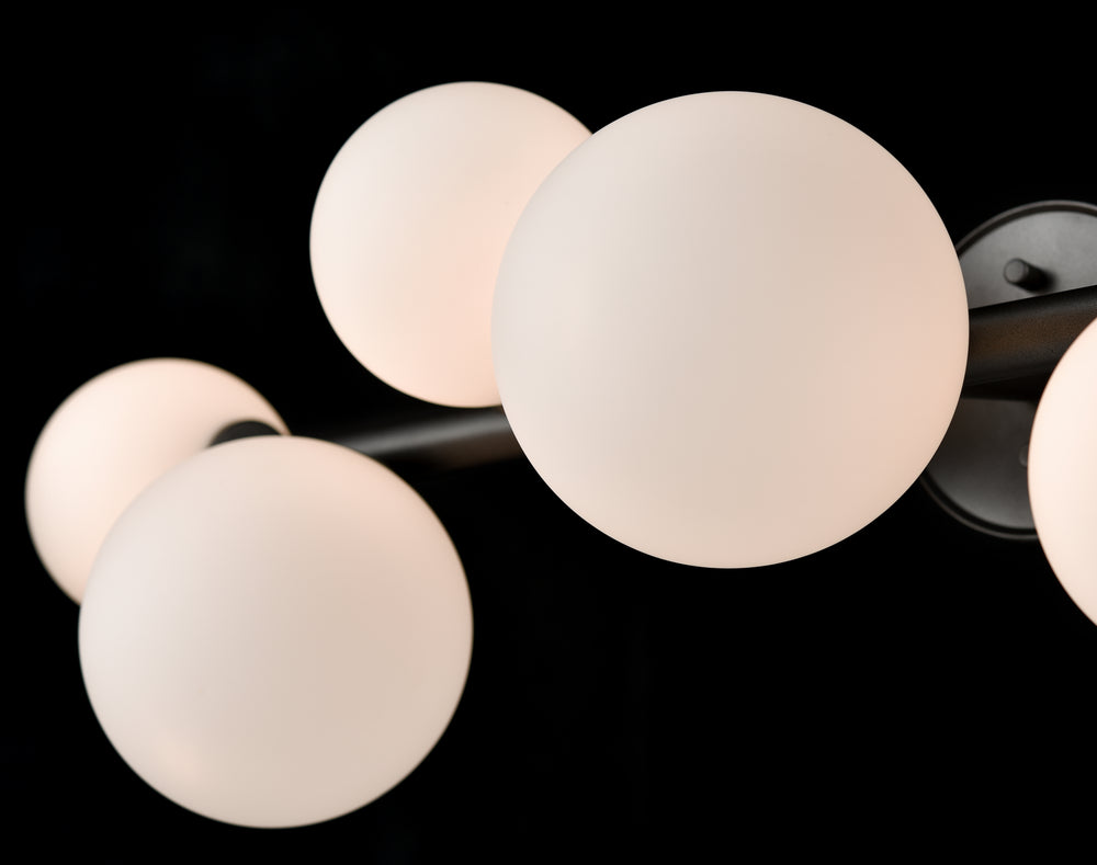 DVI Canada - DVP34502GR-OP - Seven Light Linear Pendant - Alouette - Graphite w/Half Opal Glass