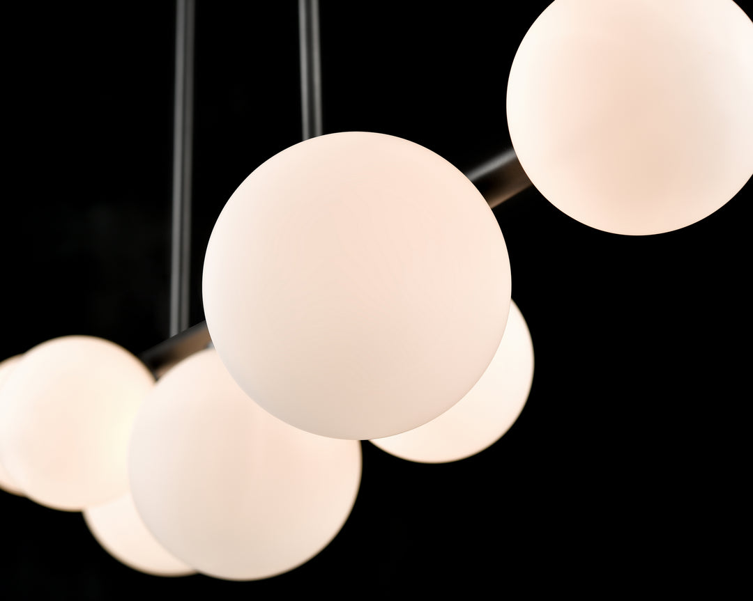DVI Canada - DVP34502GR-OP - Seven Light Linear Pendant - Alouette - Graphite w/Half Opal Glass