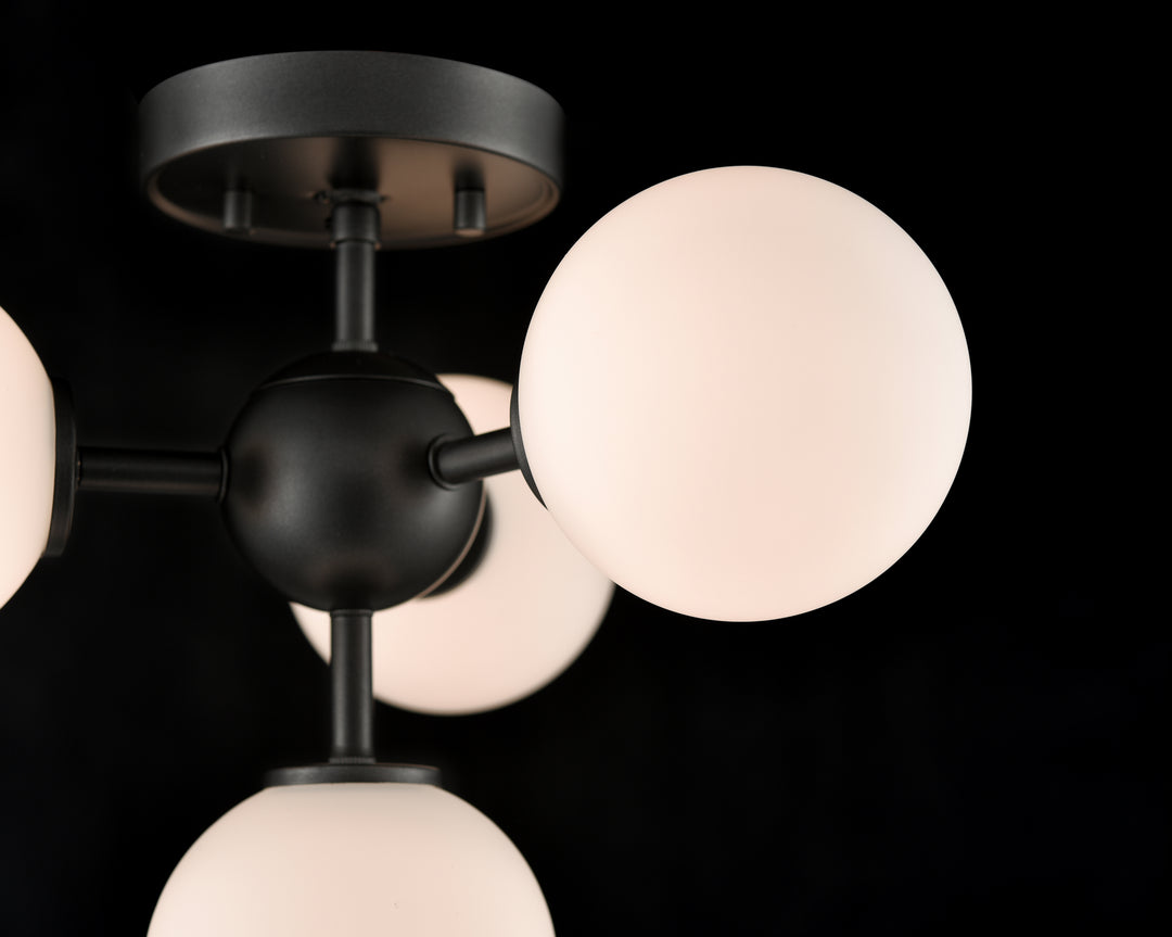DVI Canada - DVP34511GR-OP - Four Light Semi-Flush Mount - Alouette - Graphite w/Half Opal Glass
