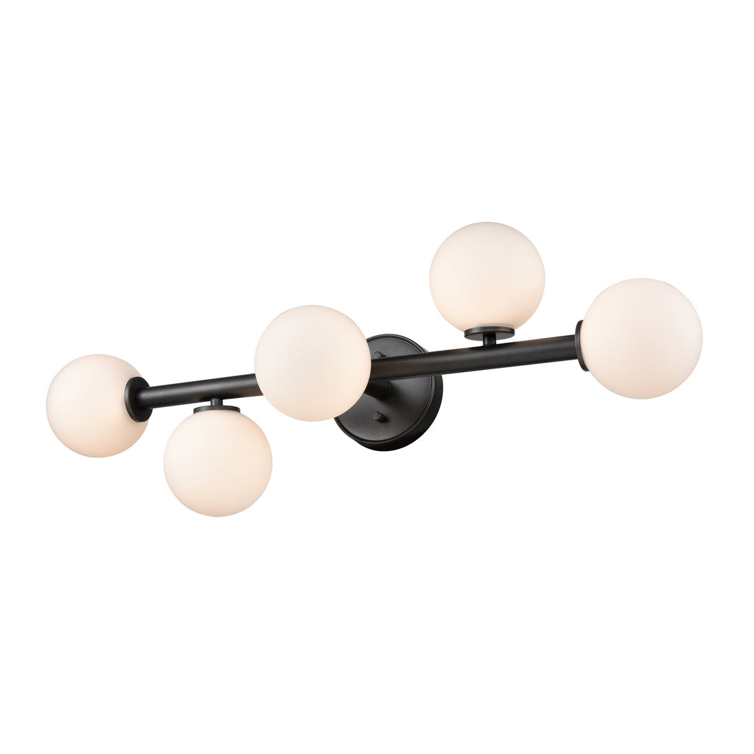 DVI Canada - DVP34543GR-OP - Five Light Vanity - Alouette - Graphite w/Half Opal Glass