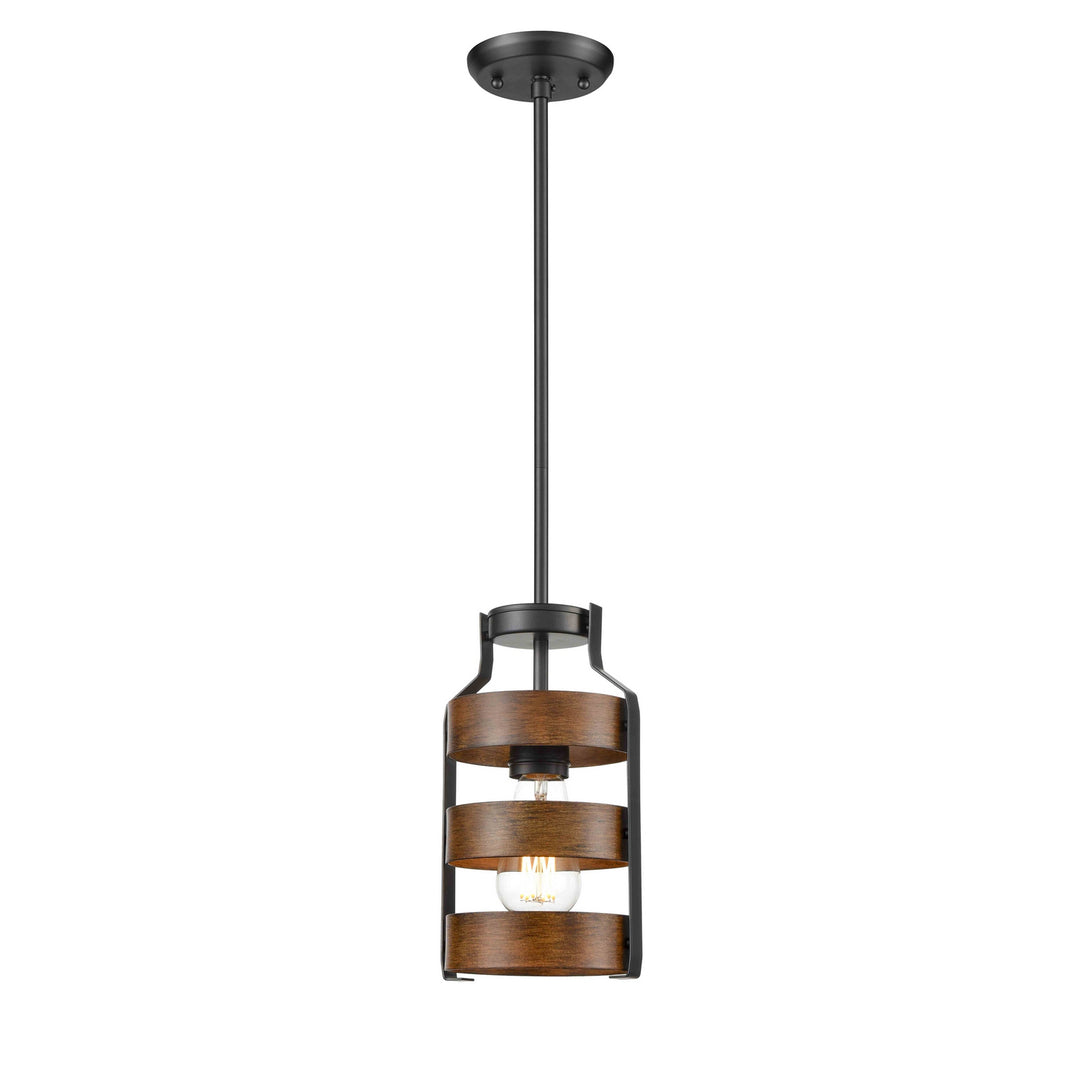 DVI Canada - DVP41821GR+IW - One Light Mini-Pendant - Fort Garry - Graphite And Ironwood On Metal
