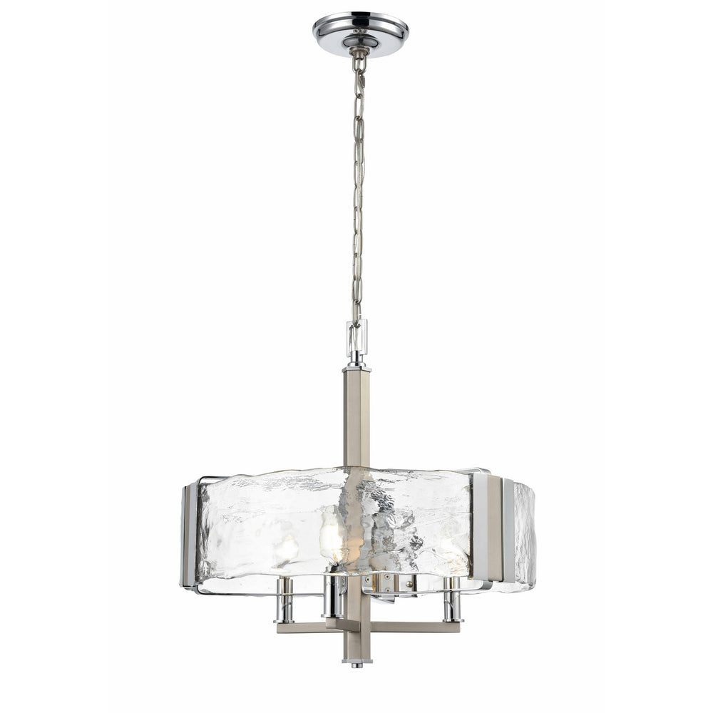 DVI Canada - DVP42923CH+BN-ARW - Three Light Chandelier - Georgian Bay - Chrome And Buffed Nickel w/Artisinal Water Glass