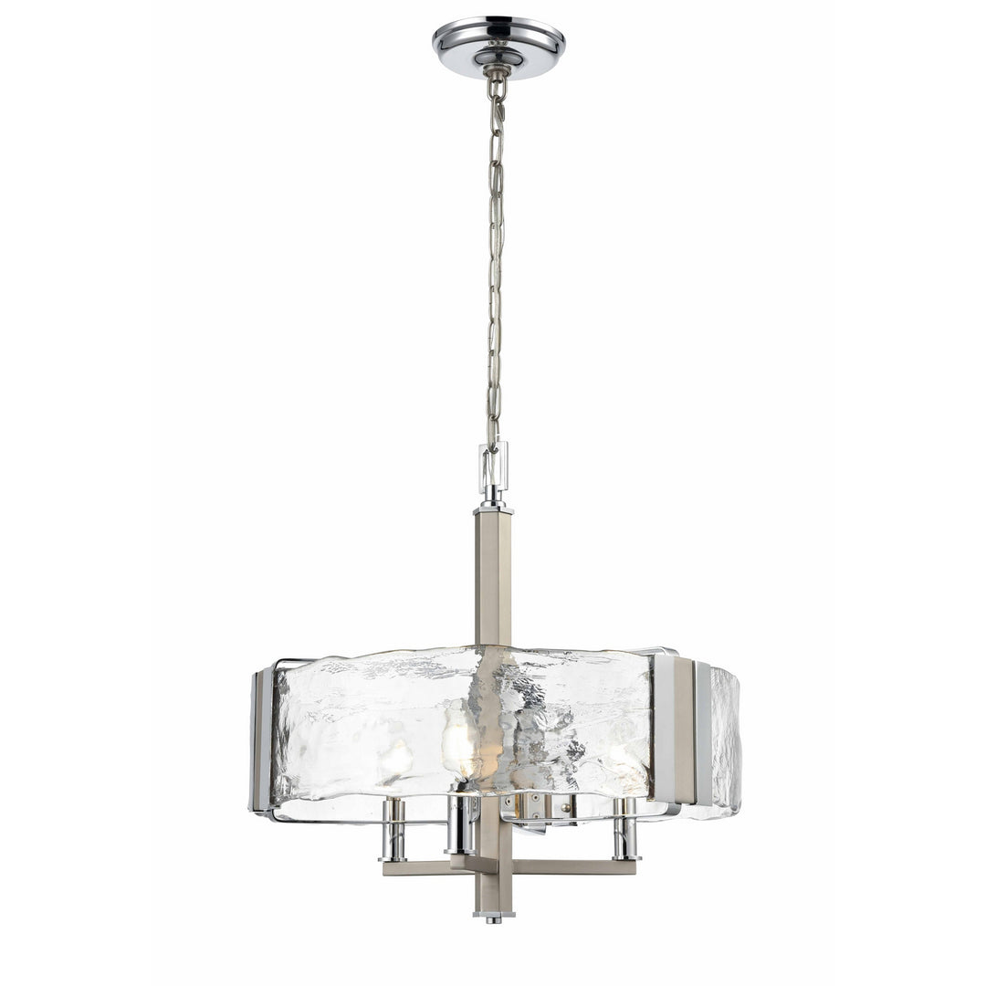 DVI Canada - DVP42923CH+BN-ARW - Three Light Chandelier - Georgian Bay - Chrome And Buffed Nickel w/Artisinal Water Glass