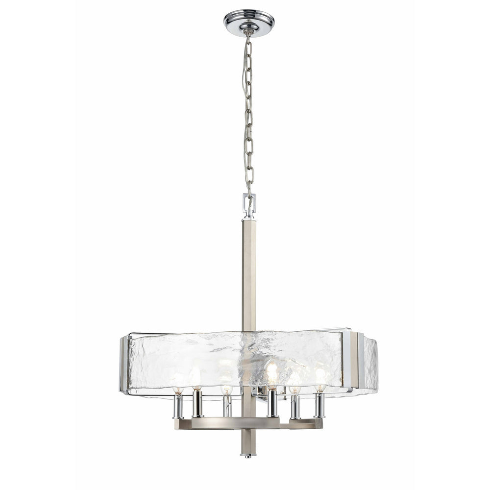 DVI Canada - DVP42926CH+BN-ARW - Six Light Chandelier - Georgian Bay - Chrome And Buffed Nickel w/Artisinal Water Glass