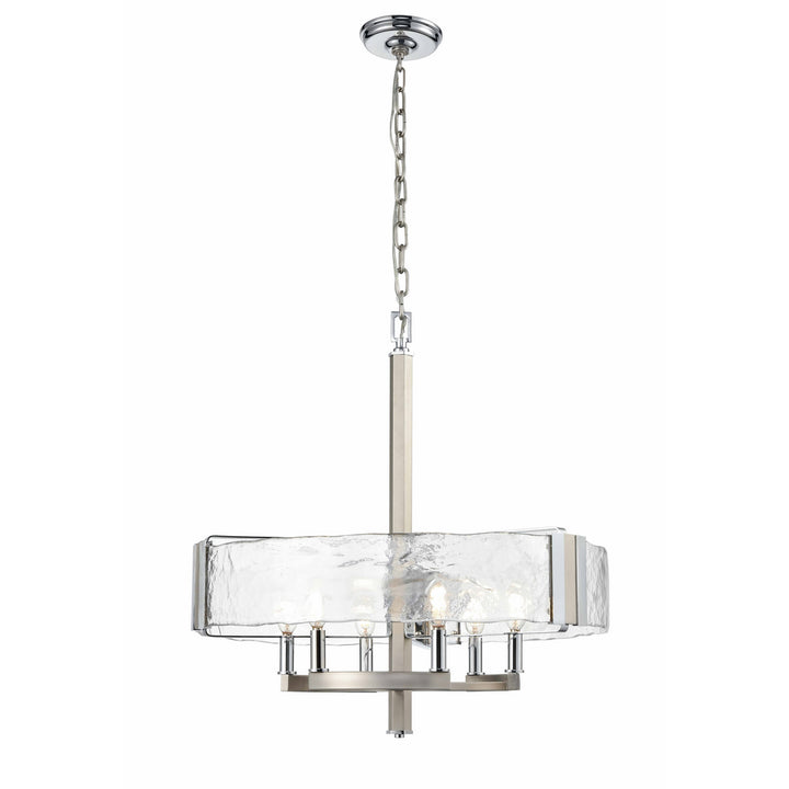 DVI Canada - DVP42926CH+BN-ARW - Six Light Chandelier - Georgian Bay - Chrome And Buffed Nickel w/Artisinal Water Glass