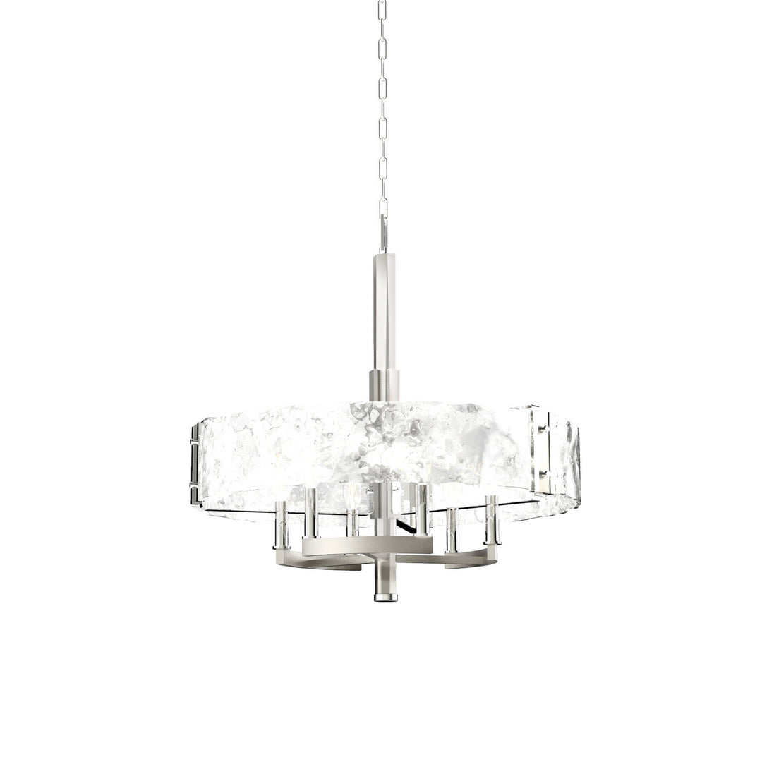 DVI Canada - DVP42926CH+BN-ARW - Six Light Chandelier - Georgian Bay - Chrome And Buffed Nickel w/Artisinal Water Glass