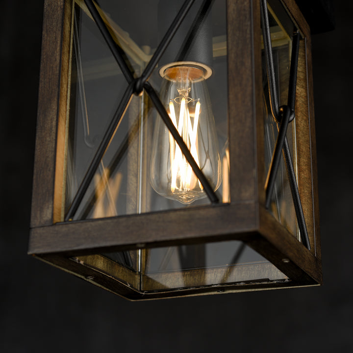 DVI Canada - DVP43374BK+IW-CL - One Light Outdoor Flush Mount - County Fair Outdoor - Black And Ironwood On Metal