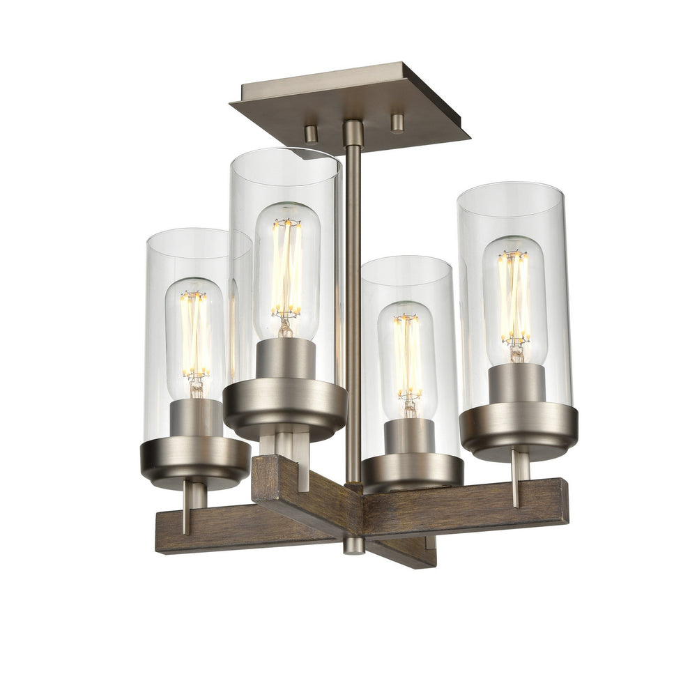 DVI Canada - DVP38611BN+BAW-CL - Four Light Semi Flush Mount - Okanagan - Buffed Nickel