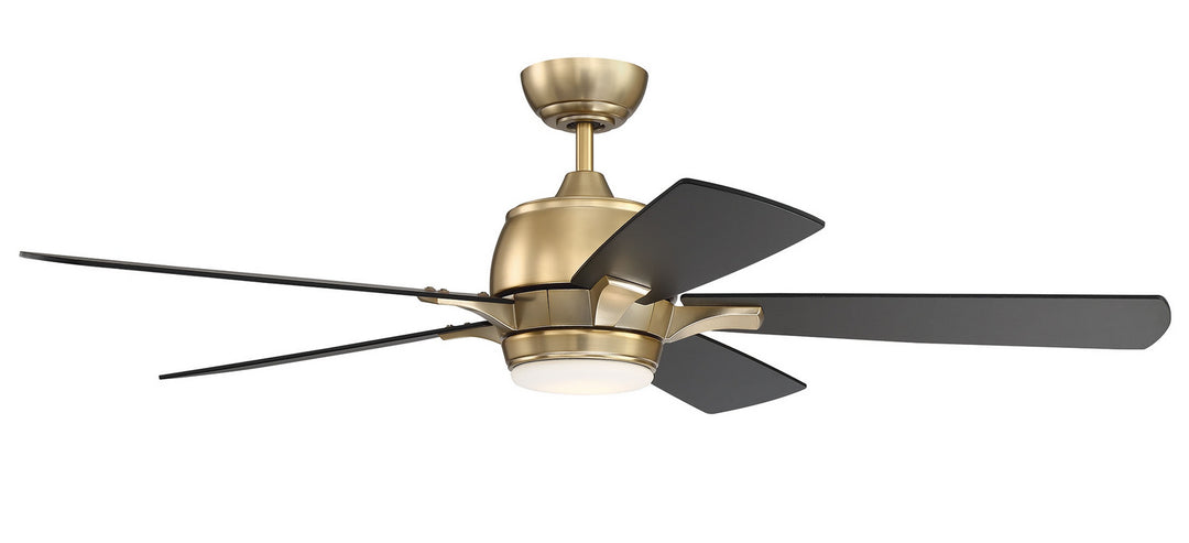 Stellar 52"Ceiling Fan in Satin Brass - available from The Lighting Shoppe, trusted by Canadian homeowners