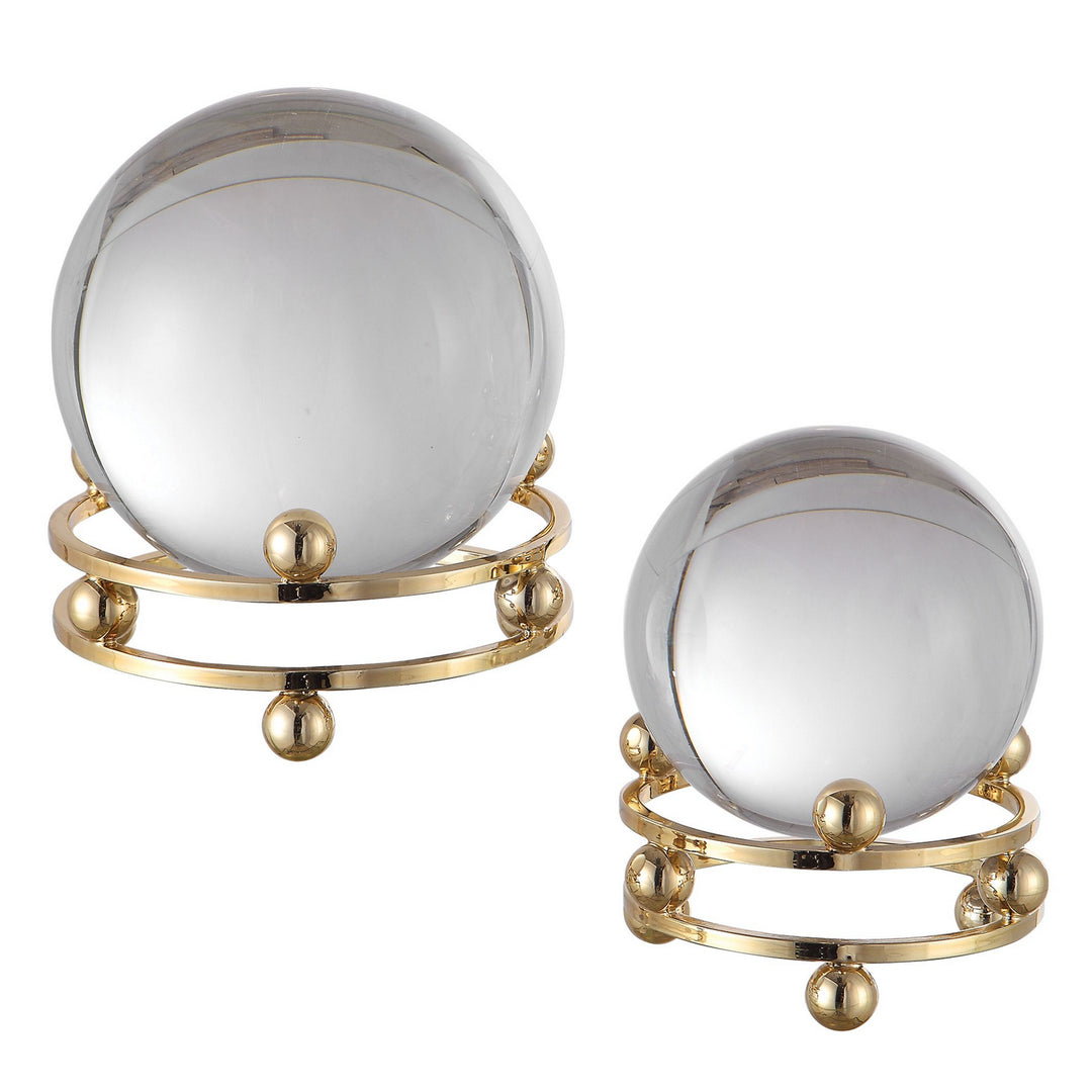 Alega Spheres, Set/2 in Polished, Plated Gold - available from The Lighting Shoppe, trusted by Canadian homeowners