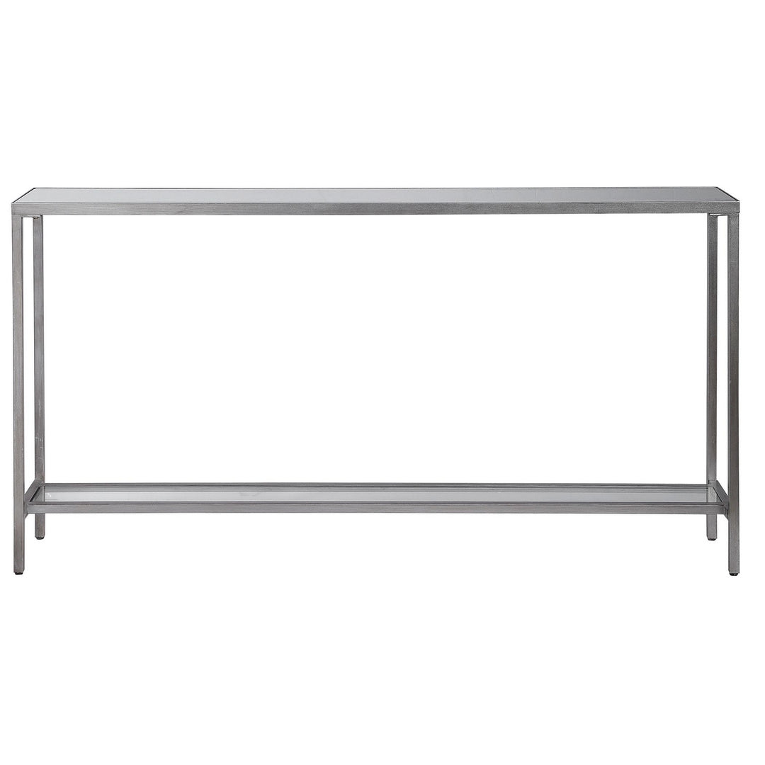 Hayley Console Table in Antiqued Silver Leaf - available from The Lighting Shoppe, trusted by Canadian homeowners