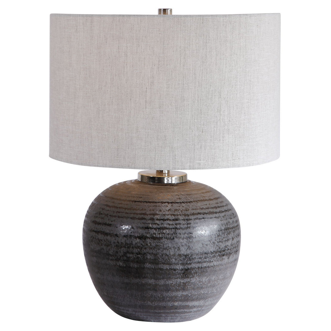 Mikkel One Light Table Lamp in Brushed Nickel - available from The Lighting Shoppe, trusted by Canadian homeowners