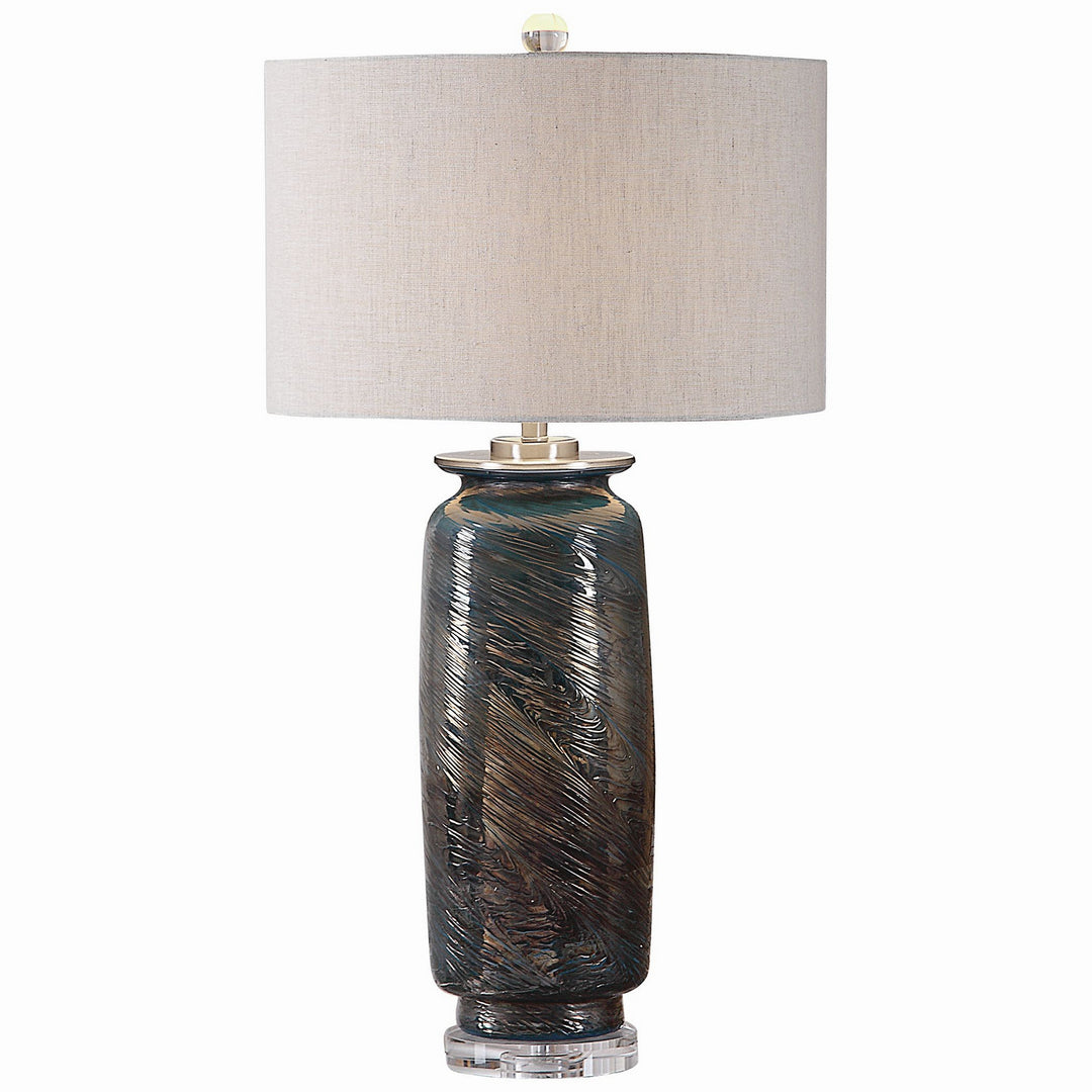 Olesya One Light Table Lamp in Brushed Nickel - available from The Lighting Shoppe, trusted by Canadian homeowners