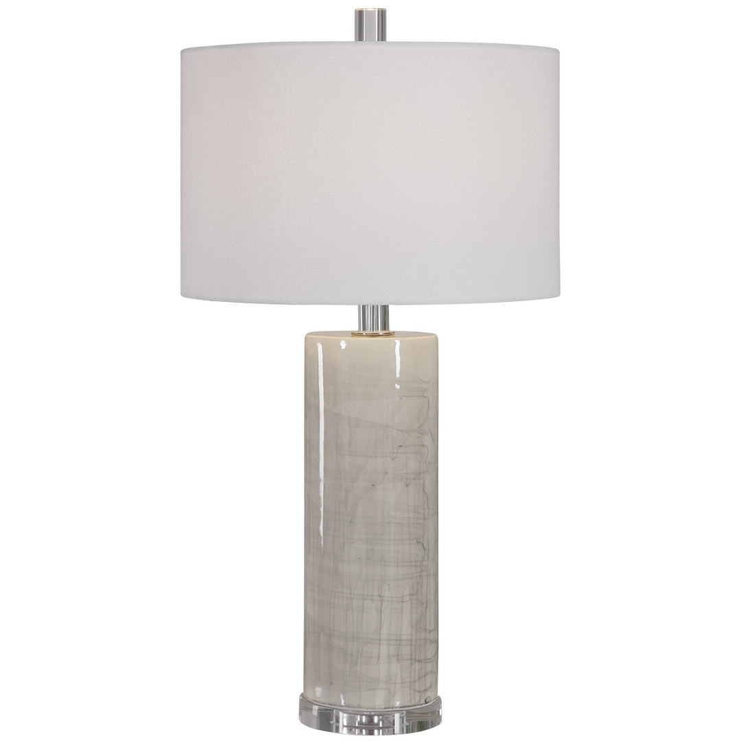 Zesiro One Light Table Lamp in Polished Nickel - available from The Lighting Shoppe, trusted by Canadian homeowners